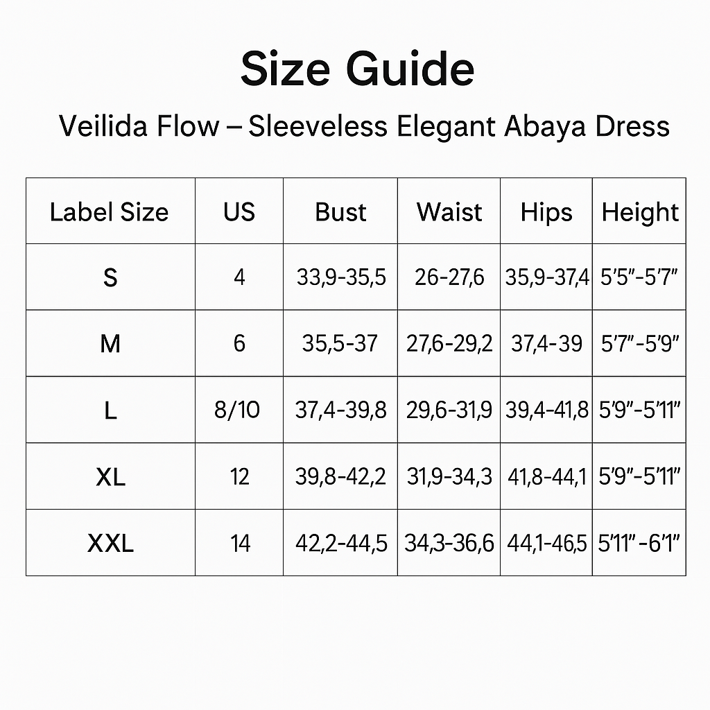 Veilida Flow – Sleeveless Elegant Abaya Dress