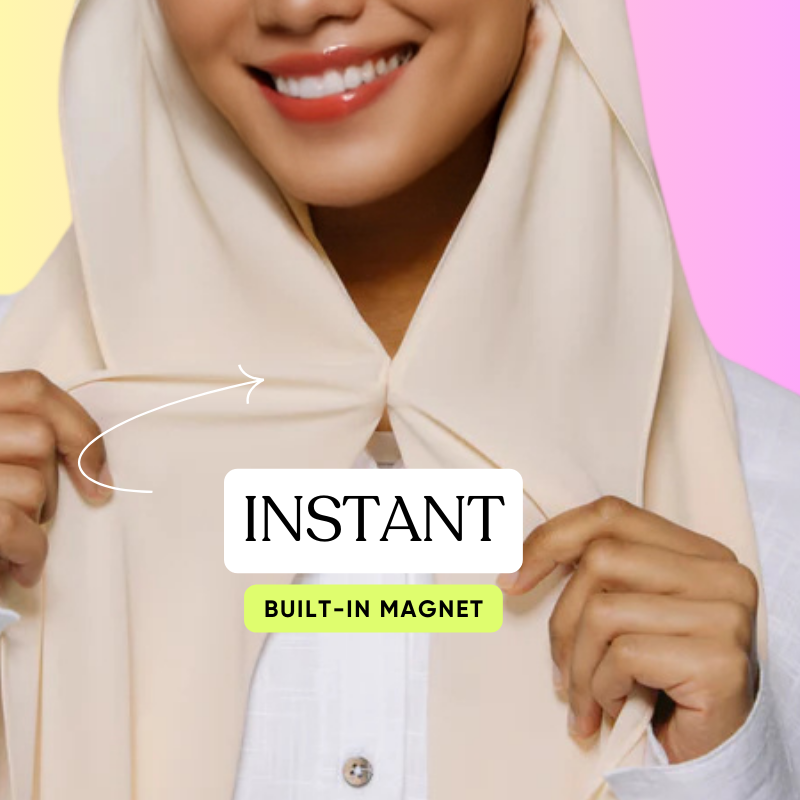 Instant Chiffon Scarf with Built-In Magnets: Style Made Effortless